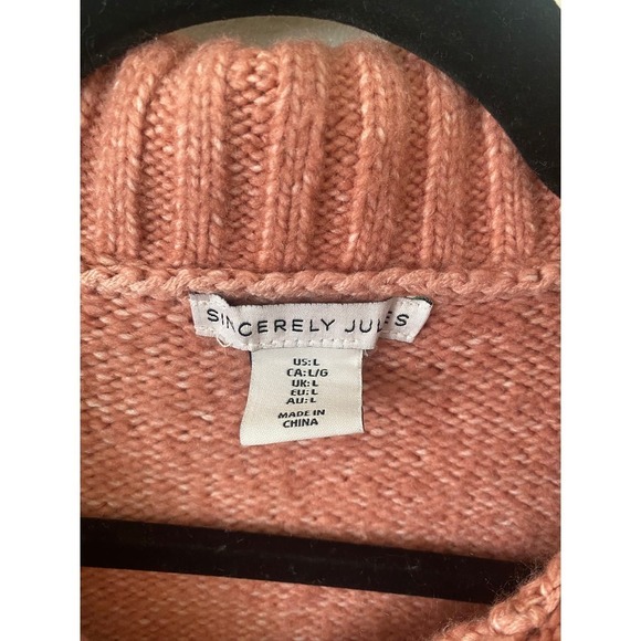 Pink Sincerely Jules Quarter Zip Sweater - Picture 3 of 5
